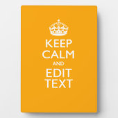 Verkeergeel decor houdt kalm en Jouw tekst Fotoplaat (voorkant)