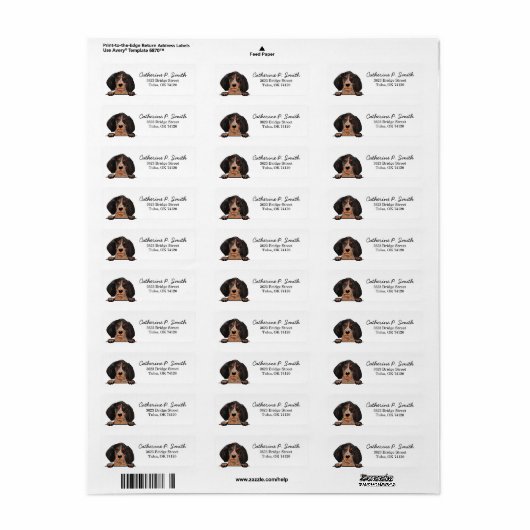 Verkeersadres van Bluetick Etiket (Full Sheet)