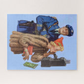 Verkeersagent en rijke vrouw gearresteerd in 1930 legpuzzel (Horizontaal)