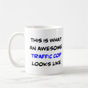 verkeersagent, geweldige koffiemok