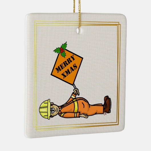 Verkeersbedieningspaneel kerstversiering keramisch ornament (Rechts)