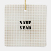 Verkeersbedieningspaneel kerstversiering keramisch ornament (Achterkant)