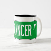 Verkeersbord bellydancer tweekleurige koffiemok (Voorkant rechts)