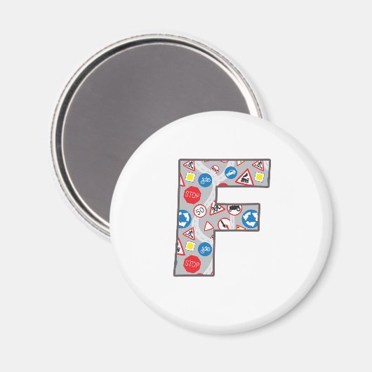 Verkeersbord Fun F Magneet (Voorkant / Achterkant)
