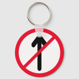 verkeersbord Geen binnenkomst | Metal Circle-Sleut Sleutelhanger