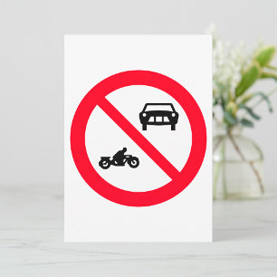 Verkeersbord Geen Voertuigen Kaart
