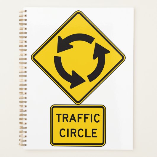 Verkeersbord Gele Ruit Rond punt Bord Planner (Voorkant)