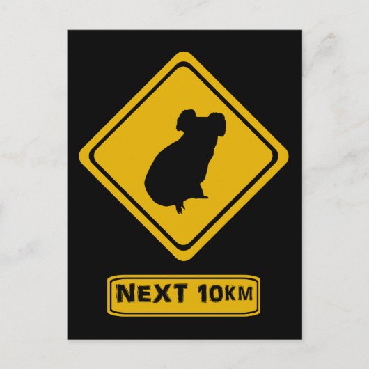 verkeersbord koala briefkaart (Voorkant)