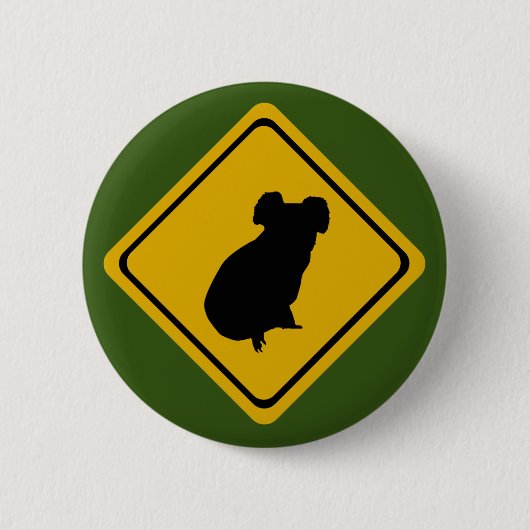 verkeersbord koala ronde button 5,7 cm (Voorkant)