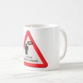 verkeersbord - Pas op Mansplaining. Koffiemok (Voorkant rechts)