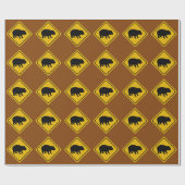 verkeersbord van de wombat - giftwrap cadeaupapier (Vlak)