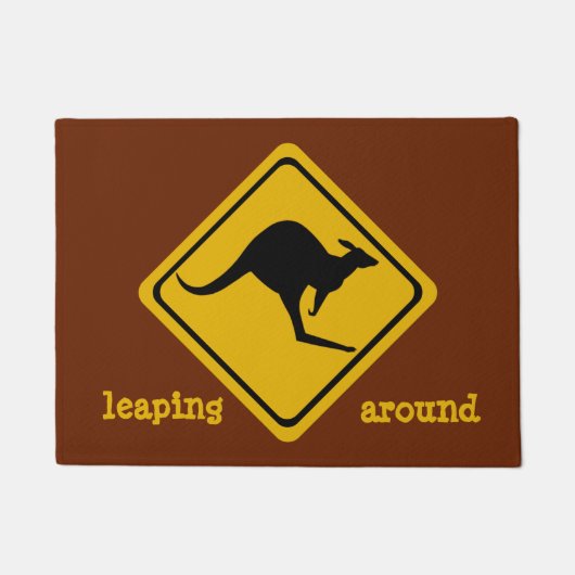 verkeersbord van kangaroo - portier deurmat (Voorkant)