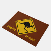 verkeersbord van kangaroo - portier deurmat (Schuin)