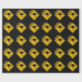 verkeersbord van kangoeroe cadeaupapier (Vlak)