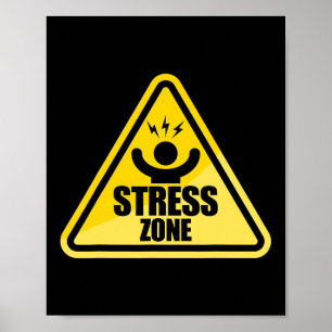 Verkeersborden in stresszones Nationaal stressbewu Poster