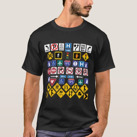 Verkeersborden T-shirt (Voorkant)