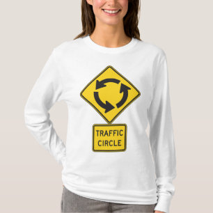 Verkeerscirkel Wegbord Geel Diamant T-shirt