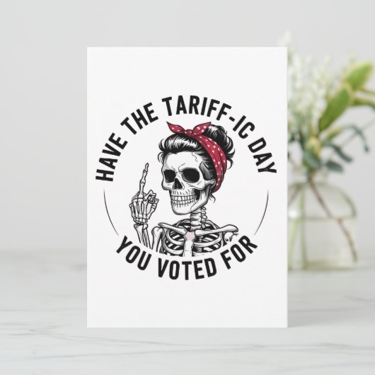 Verkeersdag waarop je op Trump hebt gestemd Feestdagenkaart (Staand voorkant)