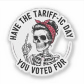 Verkeersdag waarop je op Trump hebt gestemd Sticker (Voorkant)