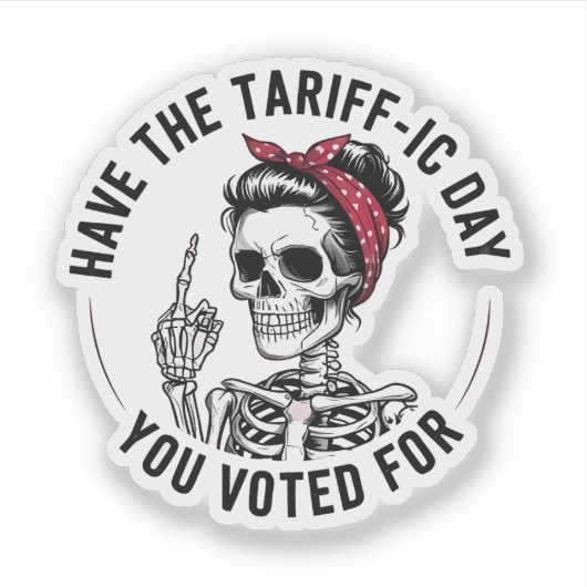 Verkeersdag waarop je op Trump hebt gestemd Sticker (Voorkant)