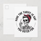 Verkeersdag waarop je op Trump hebt gestemd Uitnodiging Briefkaart (Voorkant / Achterkant)