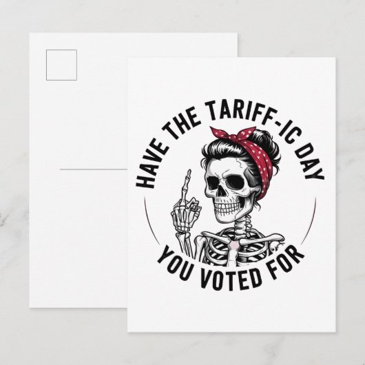 Verkeersdag waarop je op Trump hebt gestemd Uitnodiging Briefkaart (Voorkant / Achterkant)