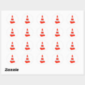 Verkeerskegel Ronde Sticker (Vel)