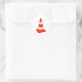 Verkeerskegel Ronde Sticker (Tas)