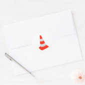 Verkeerskegel Ronde Sticker (Envelop)