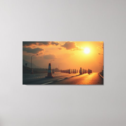 Verkeerskegels Canvas Afdruk (Voorkant)