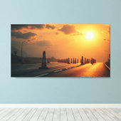 Verkeerskegels Canvas Afdruk (Insitu (Houten vloer))