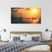 Verkeerskegels Canvas Afdruk (Insitu (Slaapkamer))