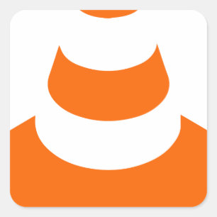 Verkeerskeizerveiligheidspylon Whitch-pet Vierkante Sticker