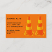 Verkeerskone met gele strepen visitekaartje (Voorkant)