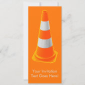 Verkeerskone met grijze strepen kaart (Voorkant)