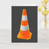 Verkeerskone met grijze strepen kaart (Gele Bloem)