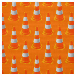 Verkeerskone met grijze strepen stof