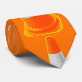 Verkeerskone met grijze strepen stropdas (Opgerold)