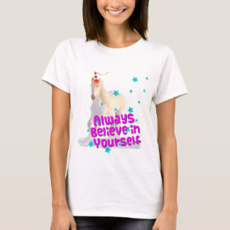 Verkeerskone Unicorn Horse gelooft altijd jezelf T-shirt