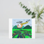 Verkeerslamp-helikopter. Briefkaart (Staand voorkant)