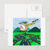 Verkeerslamp-helikopter. Briefkaart (Voorkant / Achterkant)