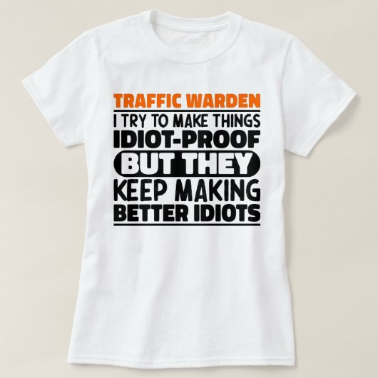 Verkeersleider Ik probeer dingen grappig te zeggen T-shirt (Design voorkant)