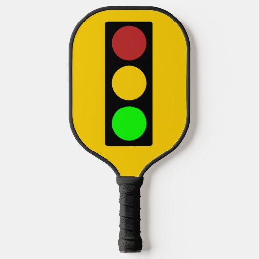 Verkeerslicht Ahead Attentie Road Sign Pickleball Pickleball Paddle (Voorkant)