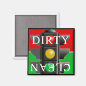 Verkeerslicht Clean-Dirty Magnet (Voorkant / Achterkant)
