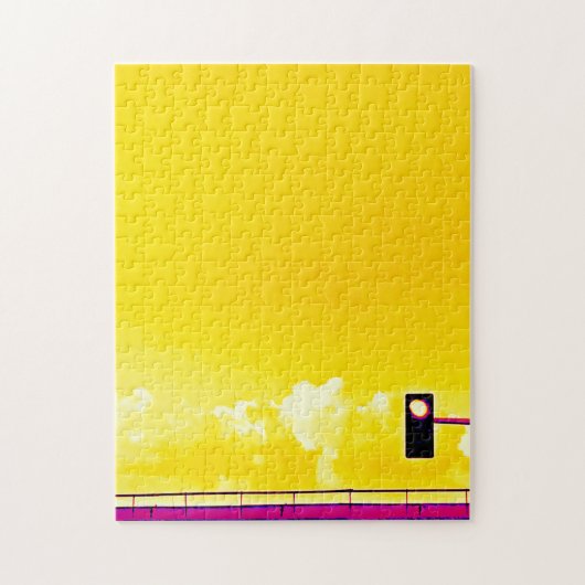 Verkeerslicht Foto Art geel roze Adventure Afstude Legpuzzel (Verticaal)