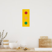 Verkeerslicht kleuren cirkels Posters (Keuken)