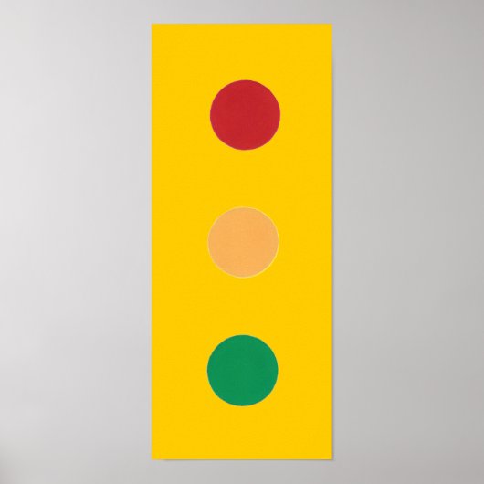 Verkeerslicht kleuren cirkels Posters (Voorkant)