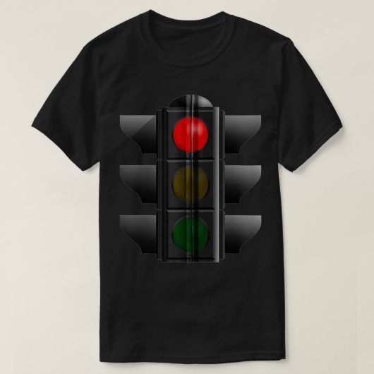 Verkeerslicht op rood rijsignaal t-shirt (Design voorkant)