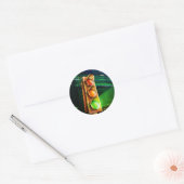 Verkeerslicht - ronde sticker (Envelop)