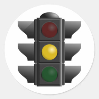 Verkeerslicht Ronde Sticker